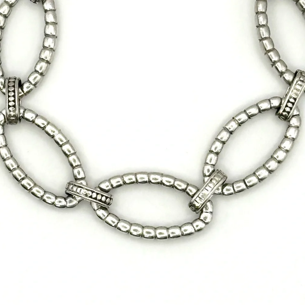 Lagos Caviar Two Tone Medium Link Bracelet